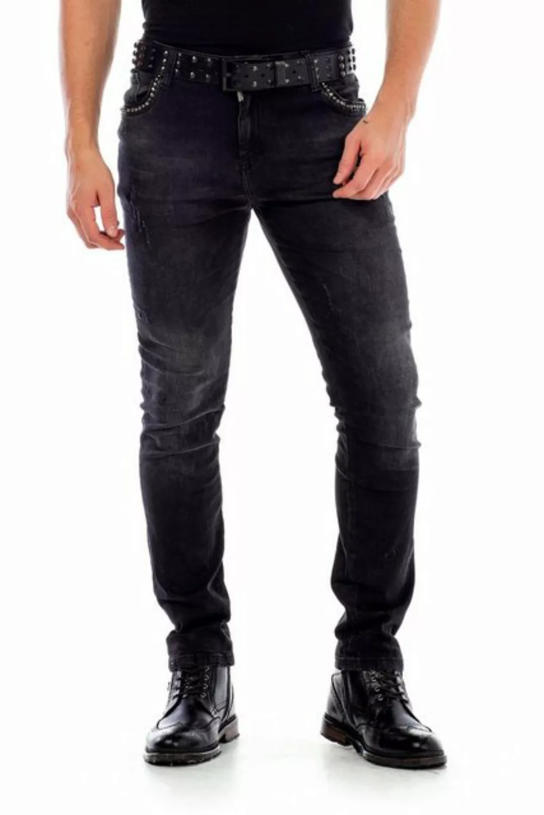 Cipo & Baxx Bequeme Jeans mit Nietendetails günstig online kaufen