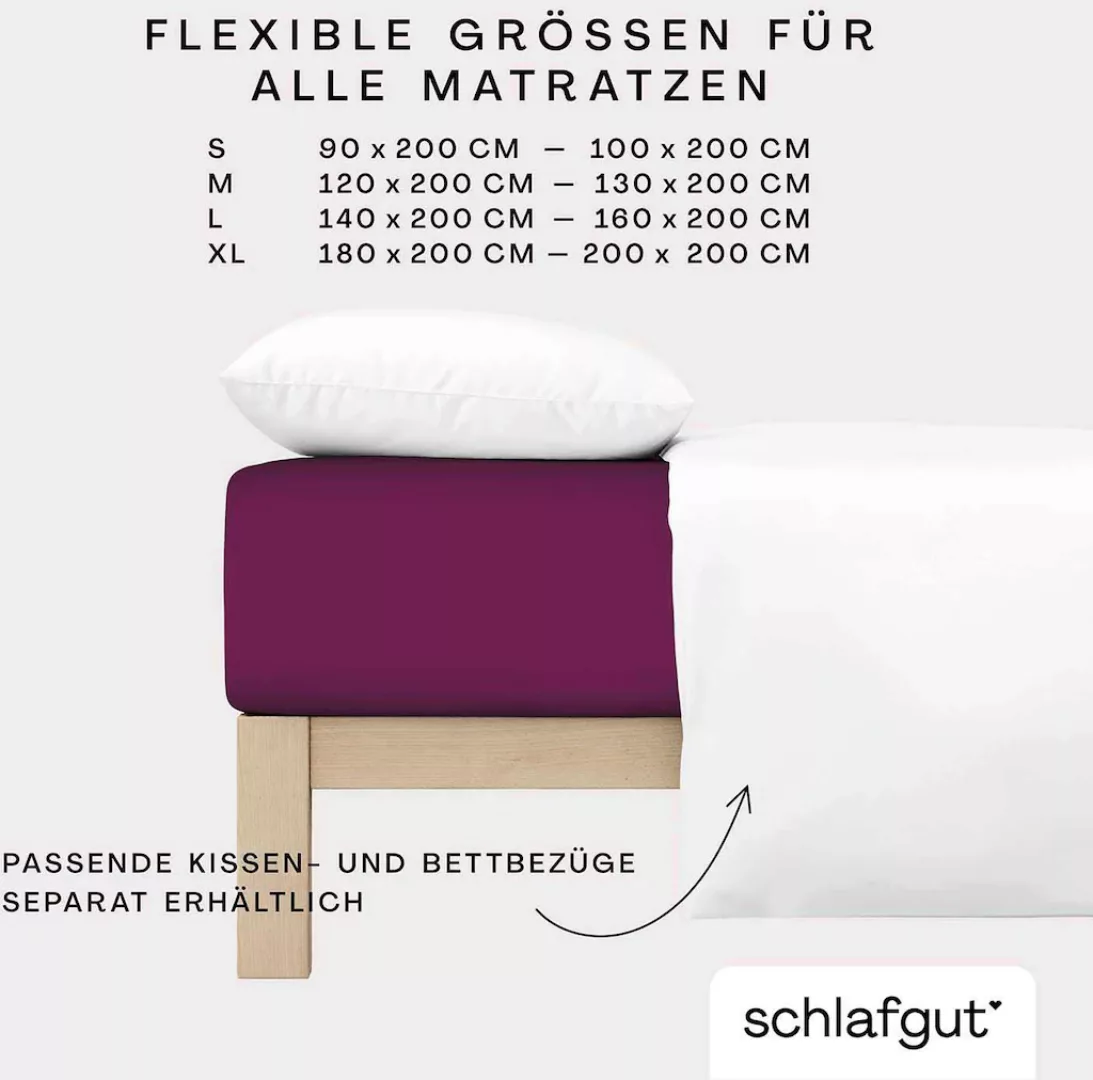 Schlafgut Spannbettlaken »CASUAL u.a. in Gr. 90x200, 140x200 oder 180x200 c günstig online kaufen