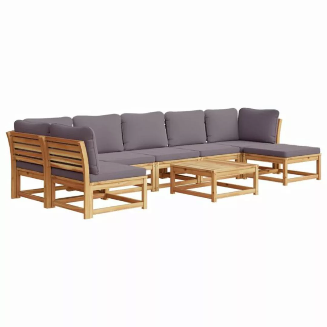 vidaXL Loungesofa 8-tlg. Garten-Lounge-Set mit Kissen Massivholz Akazie, 1 günstig online kaufen