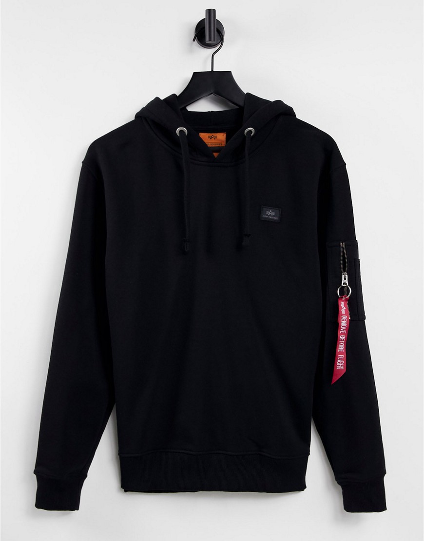 Alpha Industries – X-Fit – Kapuzenpullover in Schwarz günstig online kaufen