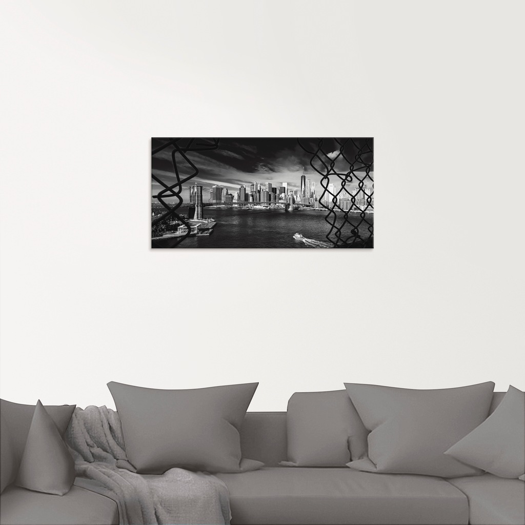 Artland Glasbild "Brooklyn Bridge New York I", Amerika, (1 St.), in verschi günstig online kaufen