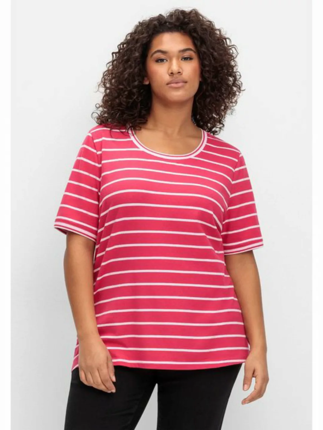 Sheego T-Shirt Große Größen mit verlängertem Halbarm günstig online kaufen