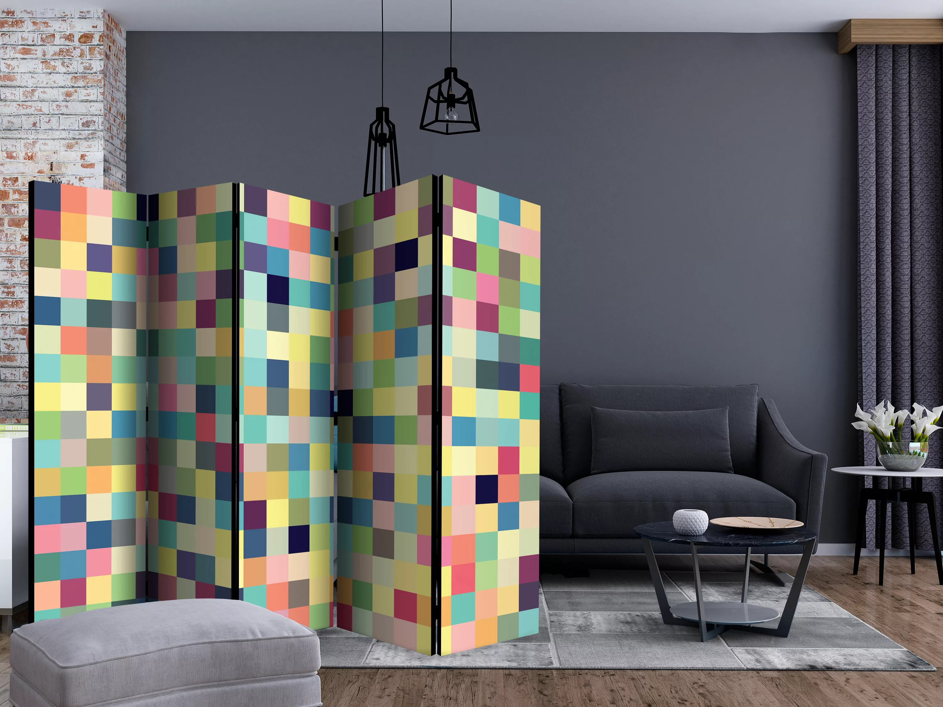 5-teiliges Paravent - Millions Of Colors Ii [room Dividers] günstig online kaufen