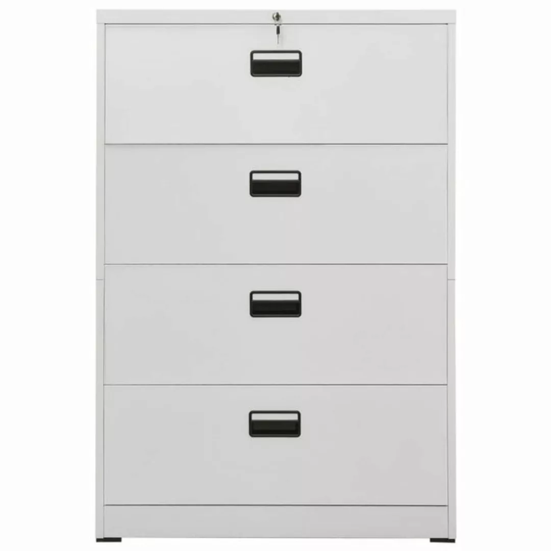 furnicato Aktenschrank Hellgrau 90x46x134 cm Stahl günstig online kaufen