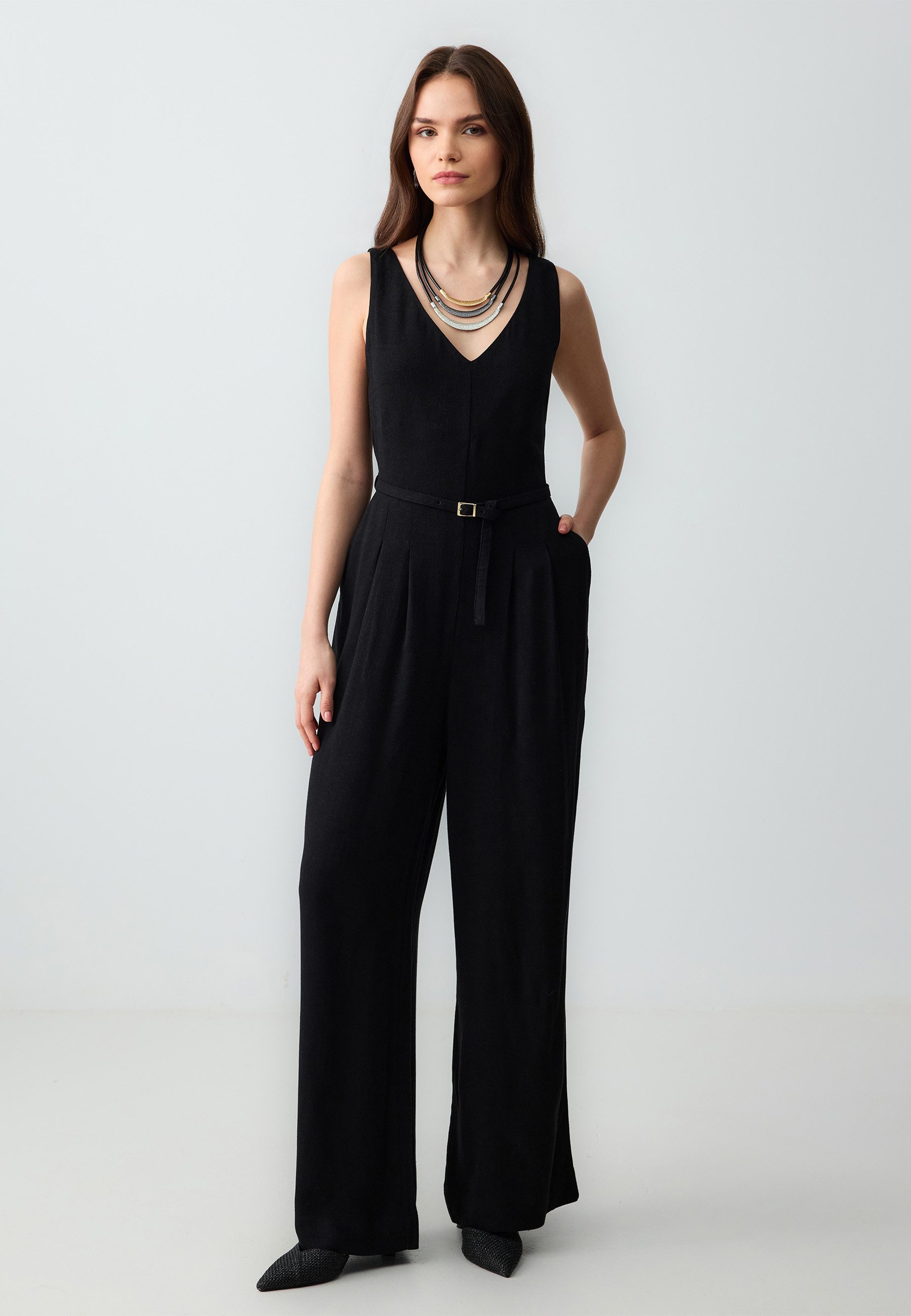Jimmy Key Jumpsuit Gerade Geschnittener Ärmelloser günstig online kaufen