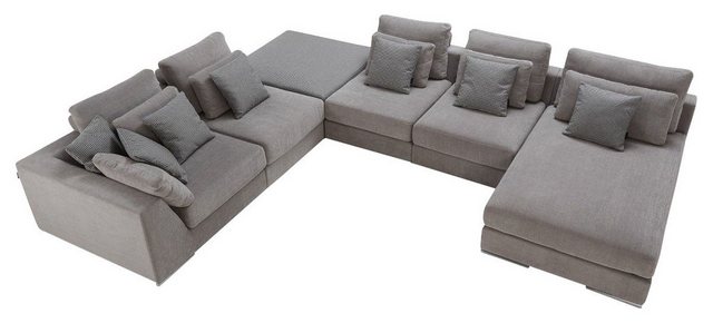 JVmoebel Ecksofa Wohnlandschaft Stoff Ecksofa U-Form Sofa Couch Design, Mad günstig online kaufen