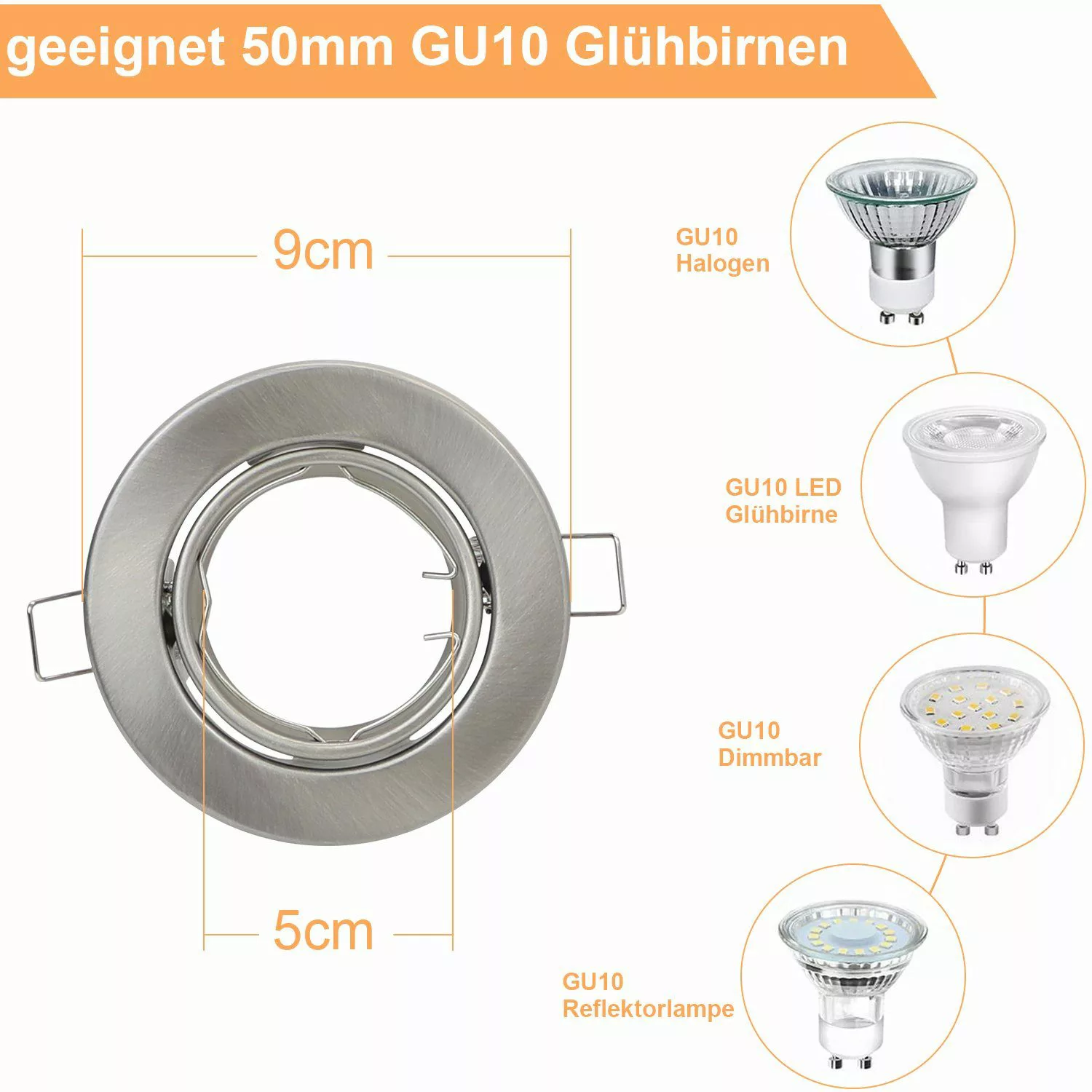 ZMH LED Einbaustrahler 6er mit GU10 günstig online kaufen