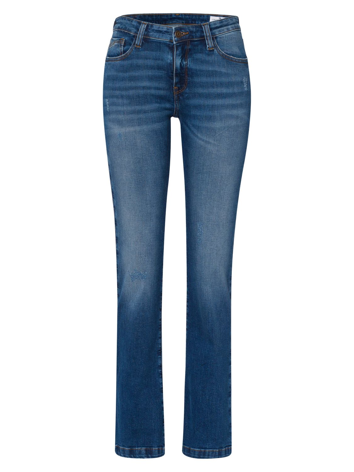 Cross Jeans Damen Jeans LAUREN - Bootcut - Blau - Mid Blue Scratched günstig online kaufen