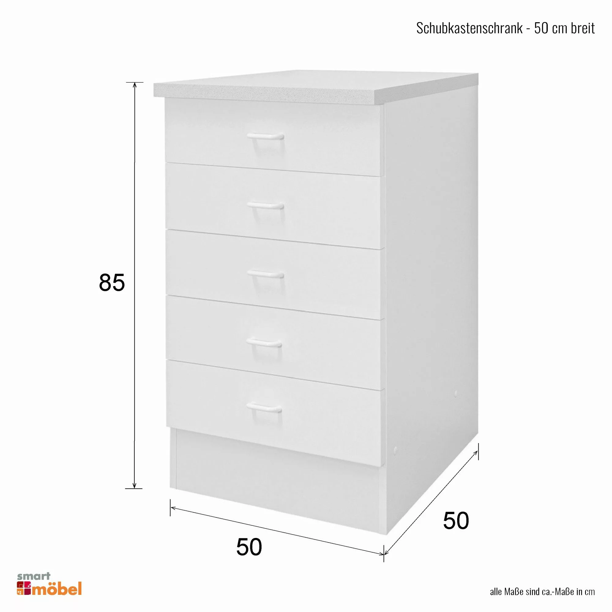 Flex-Well Schubkasten-Unterbau Schubkastenschrank 50 cm breit günstig online kaufen