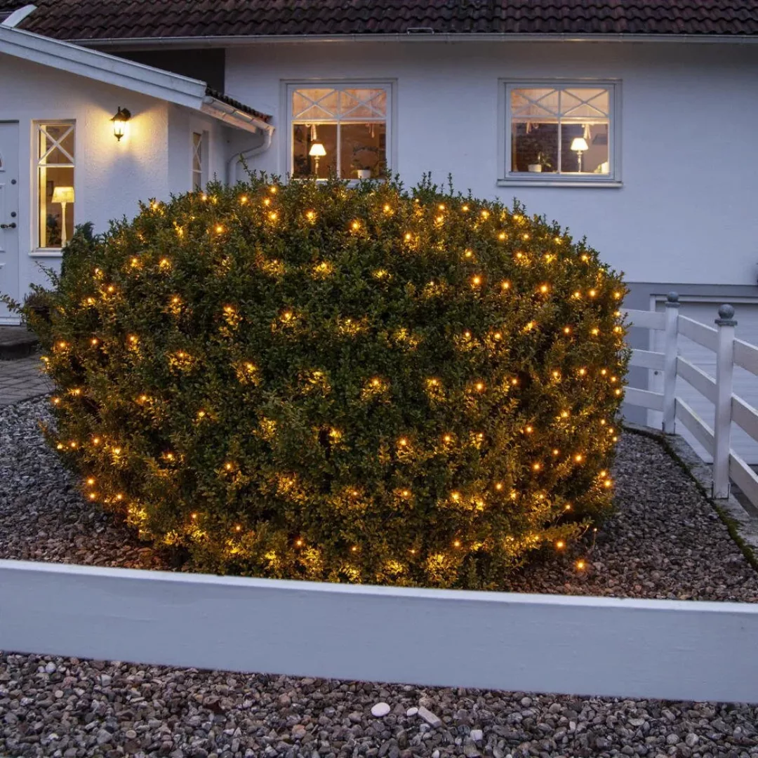 LED Lichternetz Golden Warm White in Schwarz 3,12W IP44 günstig online kaufen