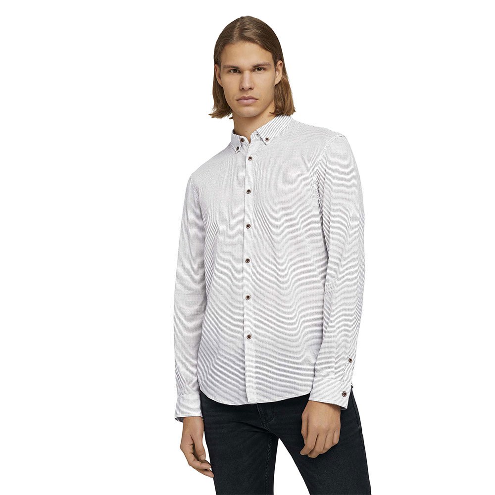 Tom Tailor 1003625 Langarm Hemd S White Striped Aop günstig online kaufen