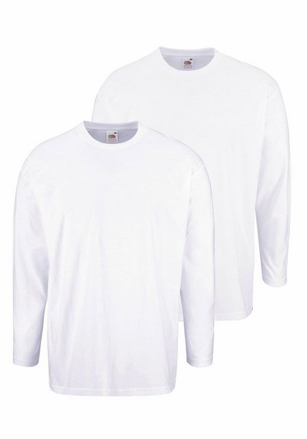 Fruit of the Loom Langarmshirt (Packung, 2-tlg) aus reiner Baumwolle günstig online kaufen