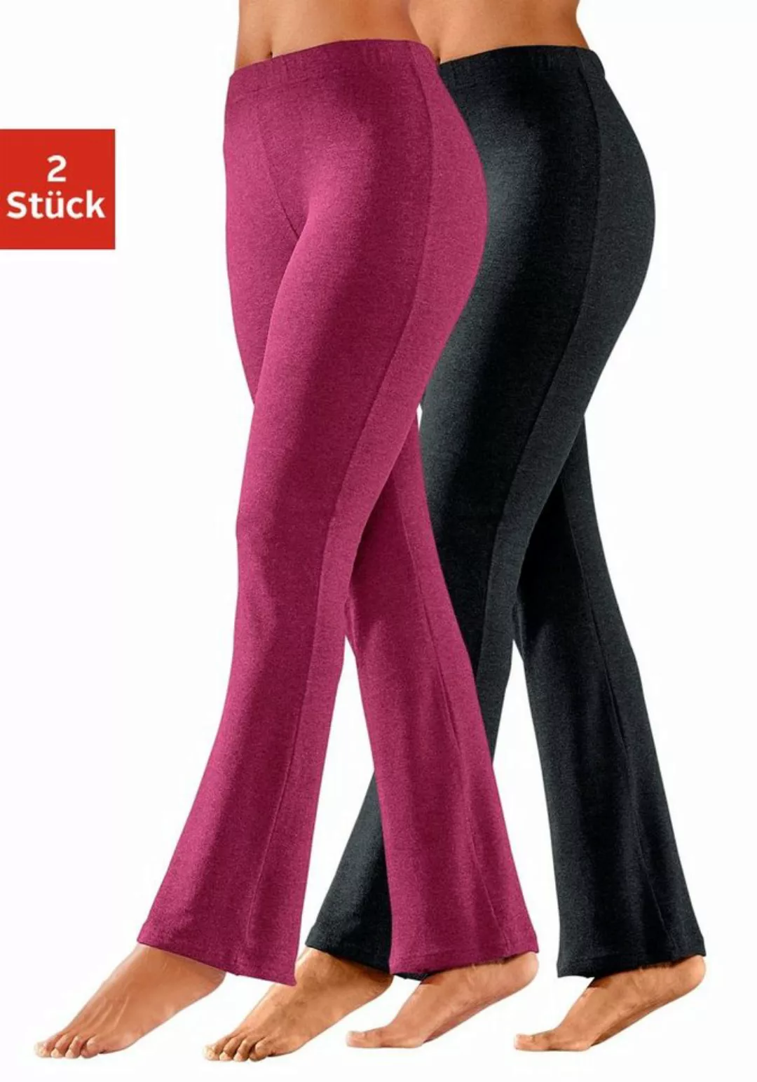 vivance active Jazzpants (2er-Pack) mit leicht ausgestelltem Bein, Loungewe günstig online kaufen