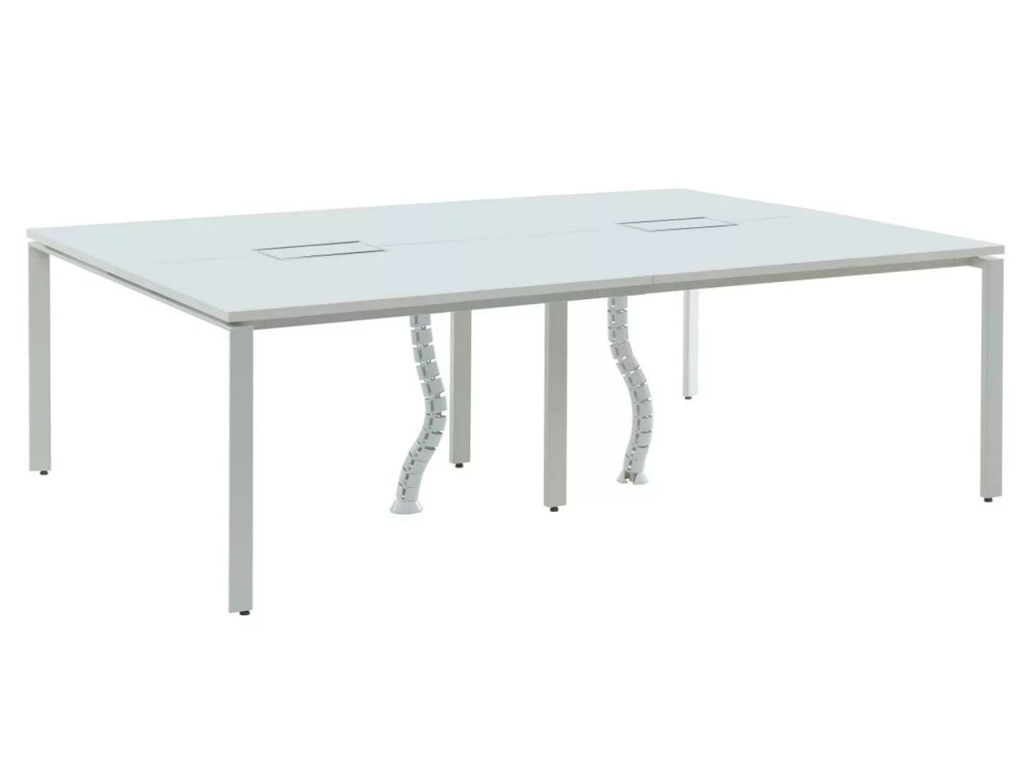 Schreibtisch Bench-Tisch für 4 Personen - L. 120 cm - Weiß - DOWNTOWN günstig online kaufen