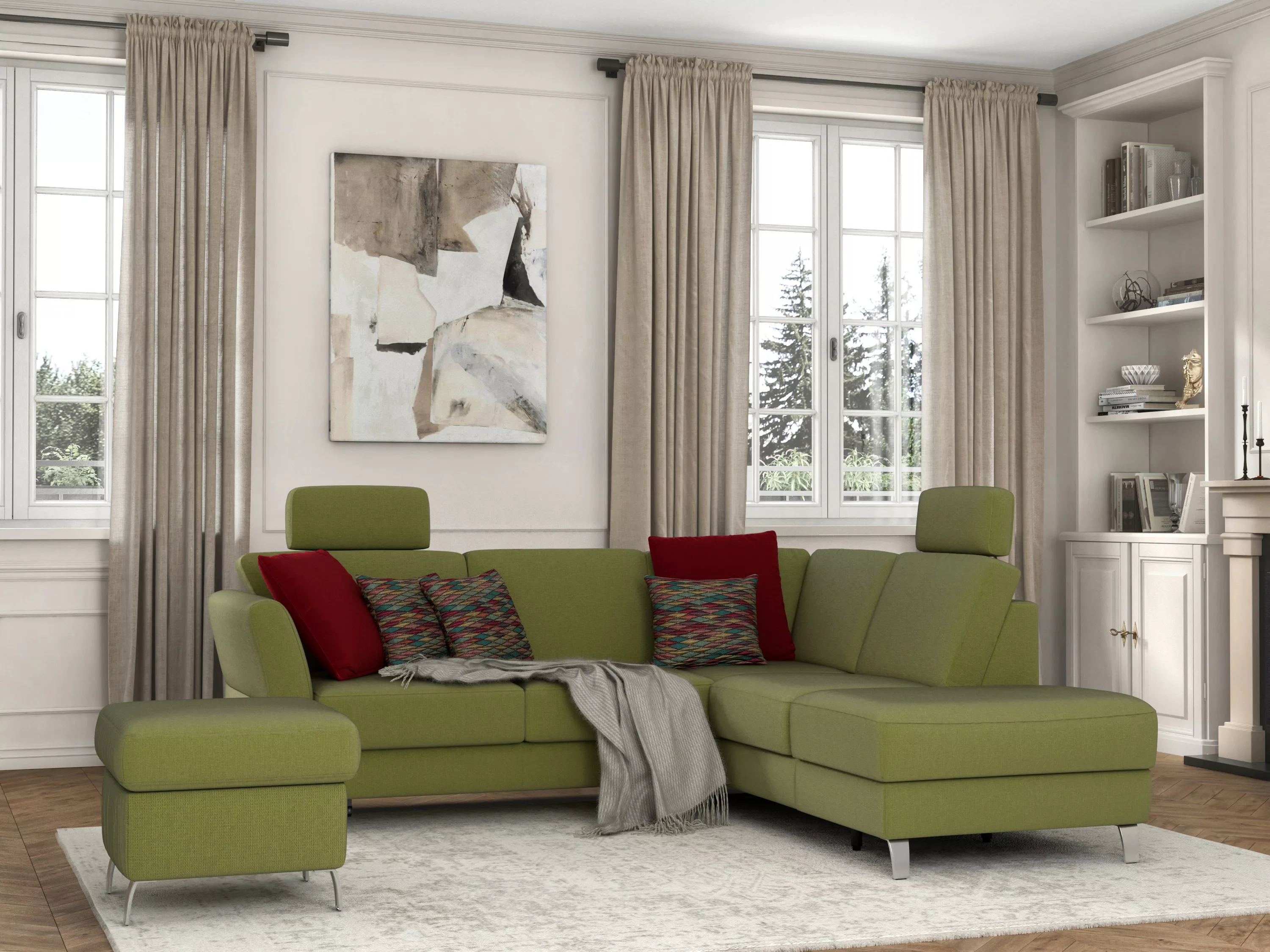 sit&more Ecksofa »Visby L-Form«, Wahlweise mit Bettfunktion und Stauraum, f günstig online kaufen