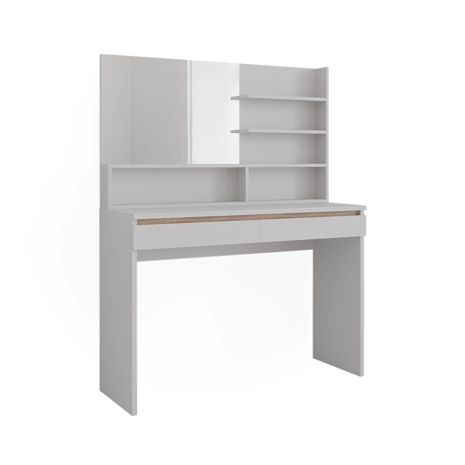 Vicco Schminktisch Emma Weiß 120 cm mit Spiegelregal günstig online kaufen