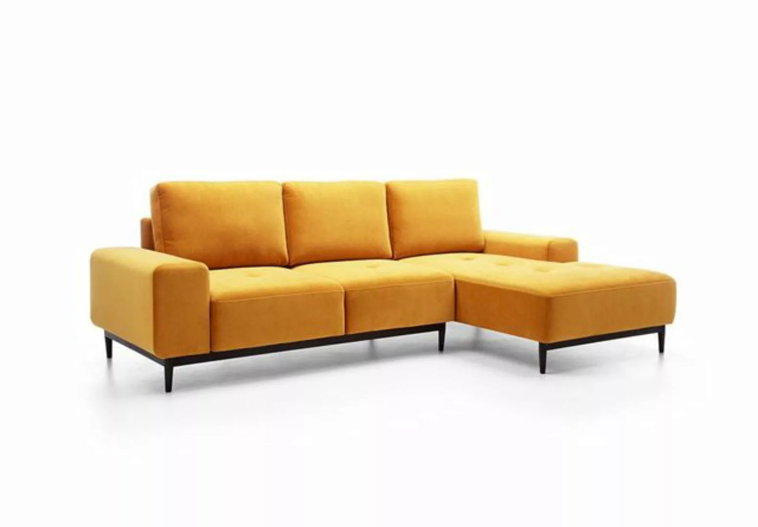 Xlmoebel Ecksofa L-förmiges Gelbes Ecksofa mit Bettkasten für Wohnzimmer - günstig online kaufen