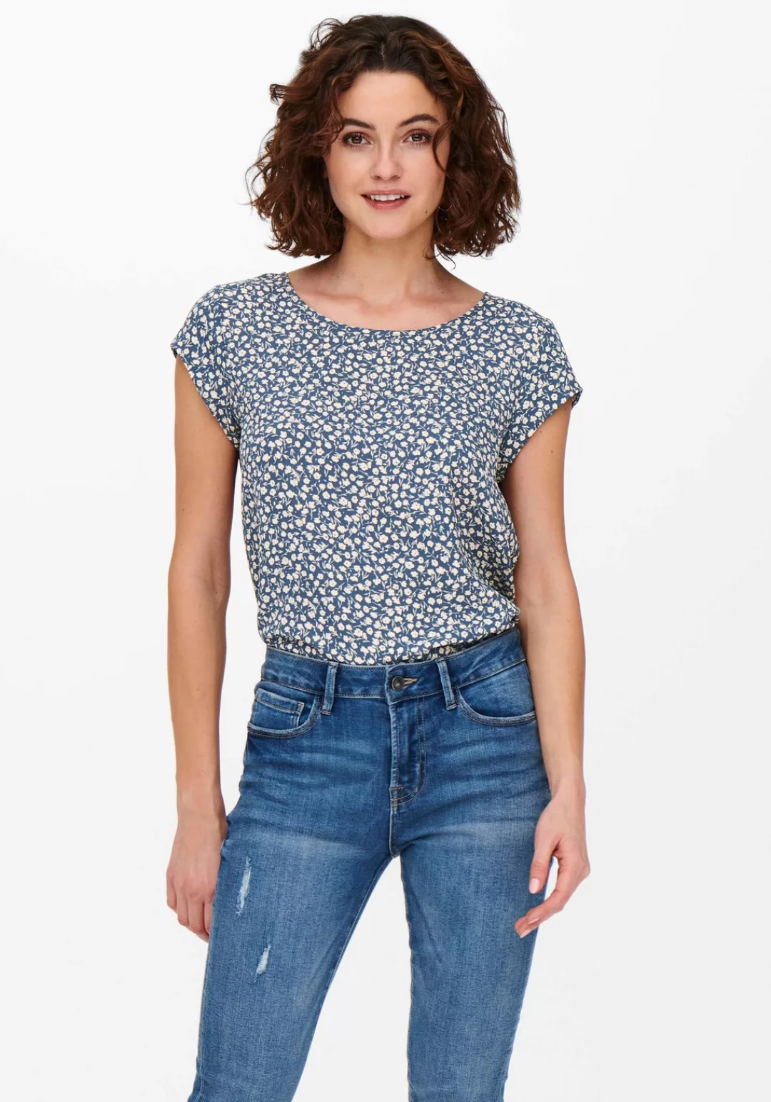 ONLY Shirtbluse "ONLVIC S/S AOP TOP NOOS PTM", mit Allover Druck günstig online kaufen