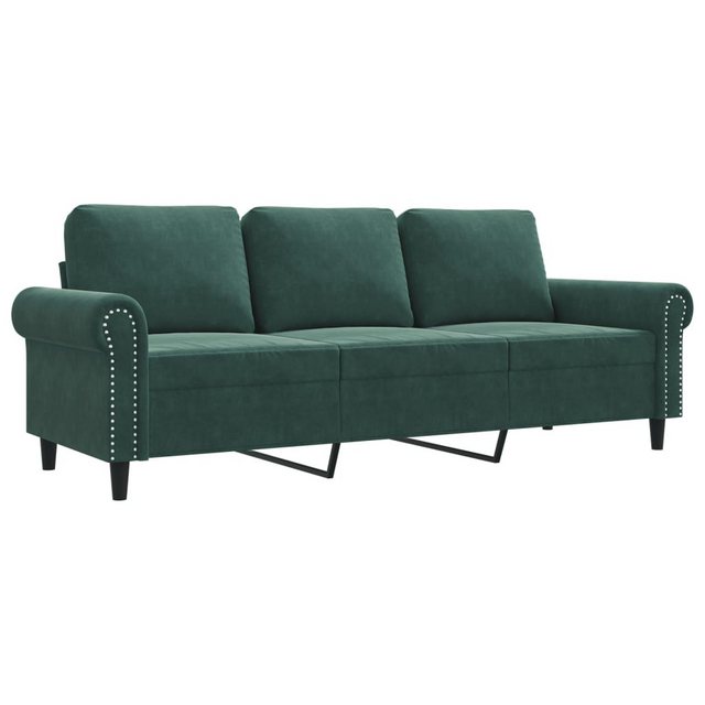 vidaXL Sofa, 3-Sitzer-Sofa Dunkelgrün 180 cm Samt günstig online kaufen