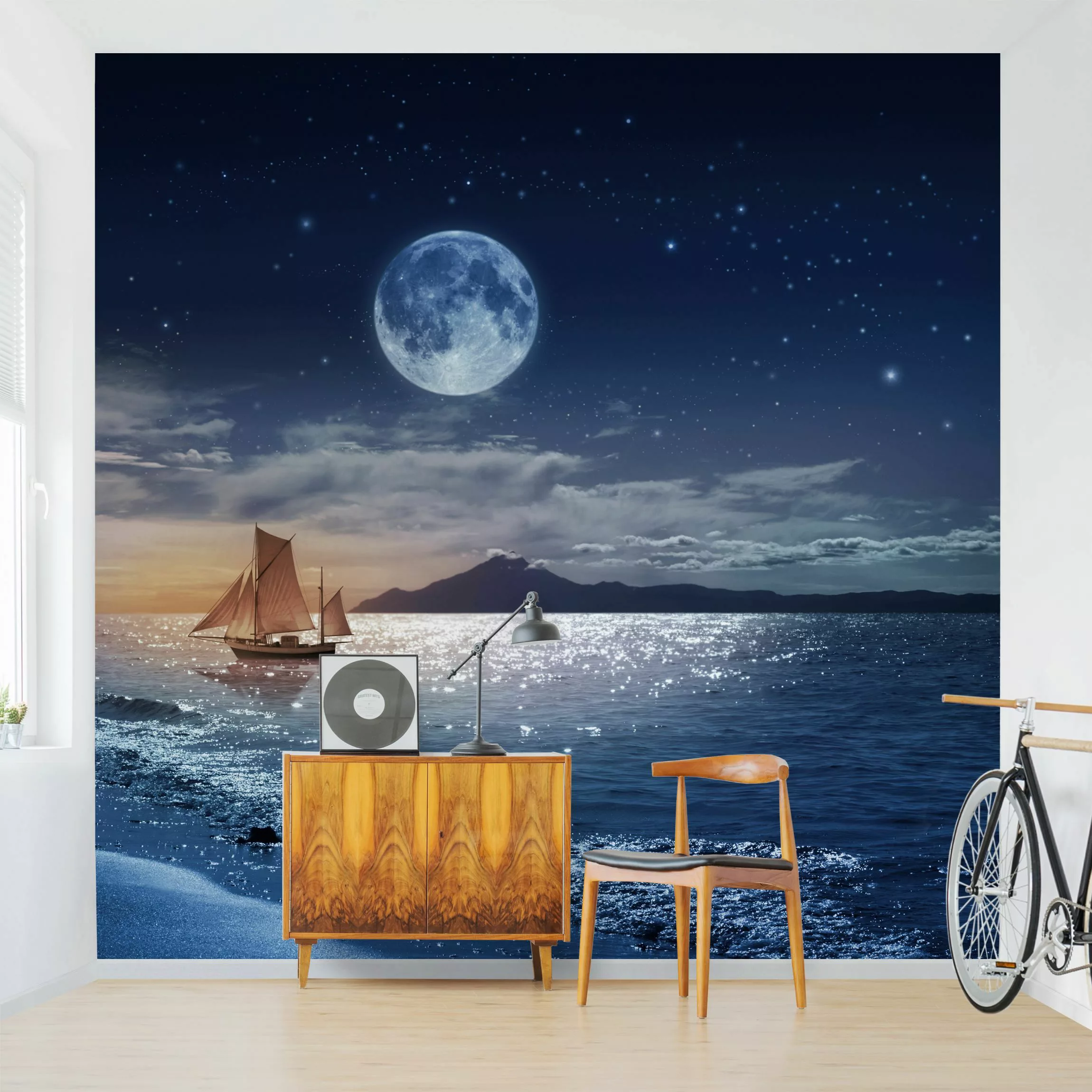 Fototapete Moon Night Sea günstig online kaufen