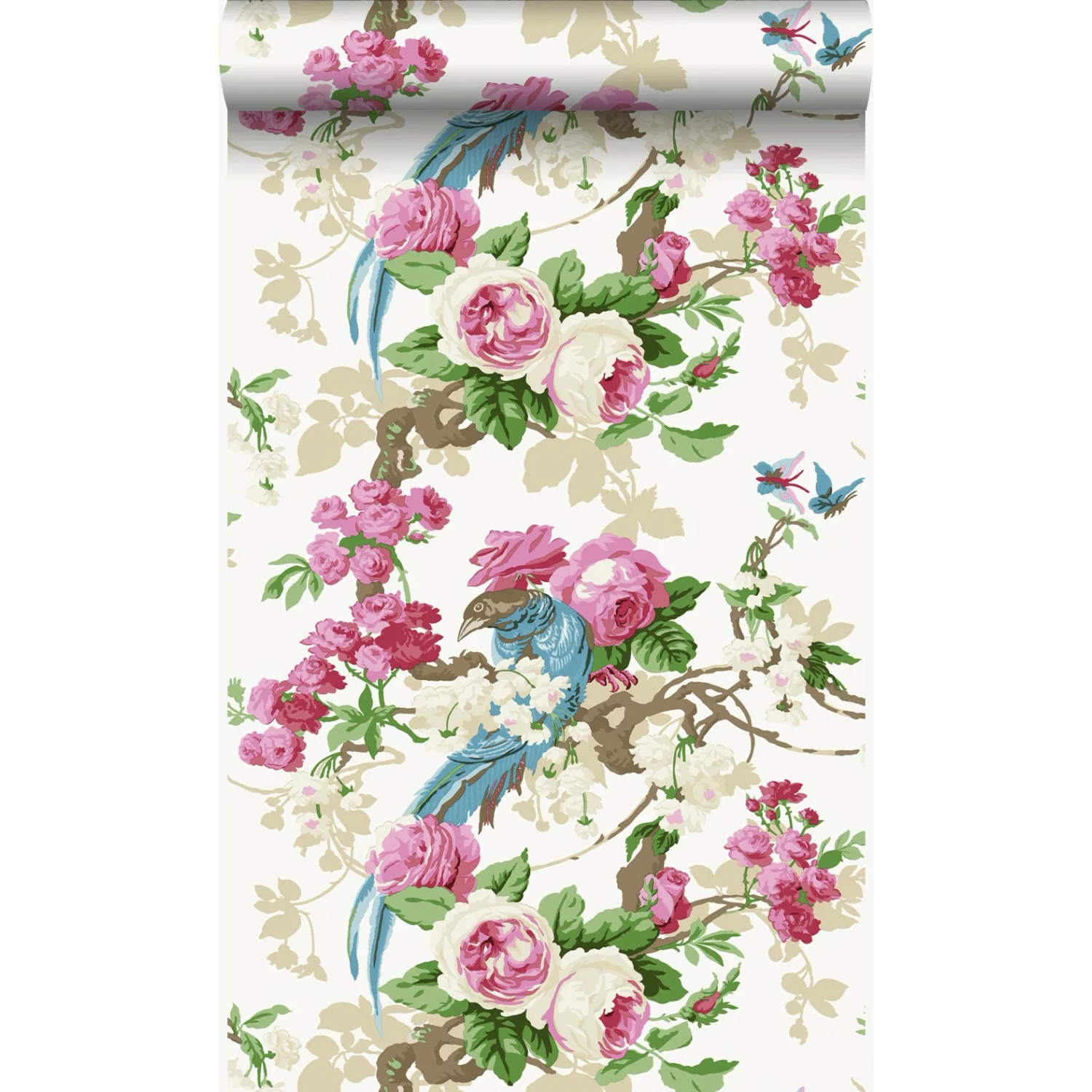 Origin Wallcoverings Tapete Paradiesvögel Rosa 53 cm x 10,05 m 326151 günstig online kaufen