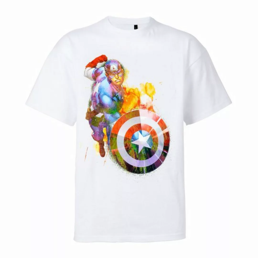 United Labels® T-Shirt Marvel T-Shirt für Männer – Captain America Weiß günstig online kaufen