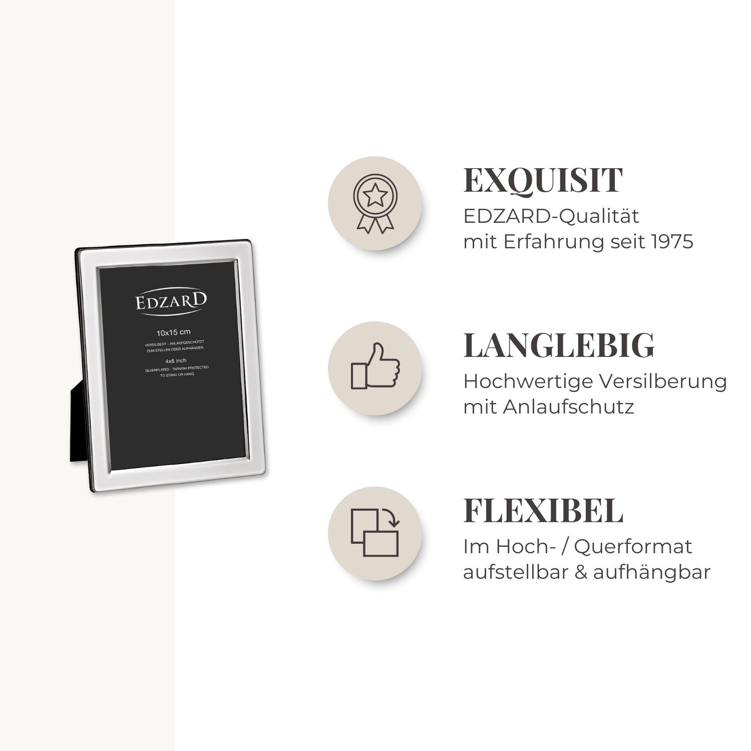 EDZARD Bilderrahmen Salerno, versilbert und anlaufgeschützt, günstig online kaufen