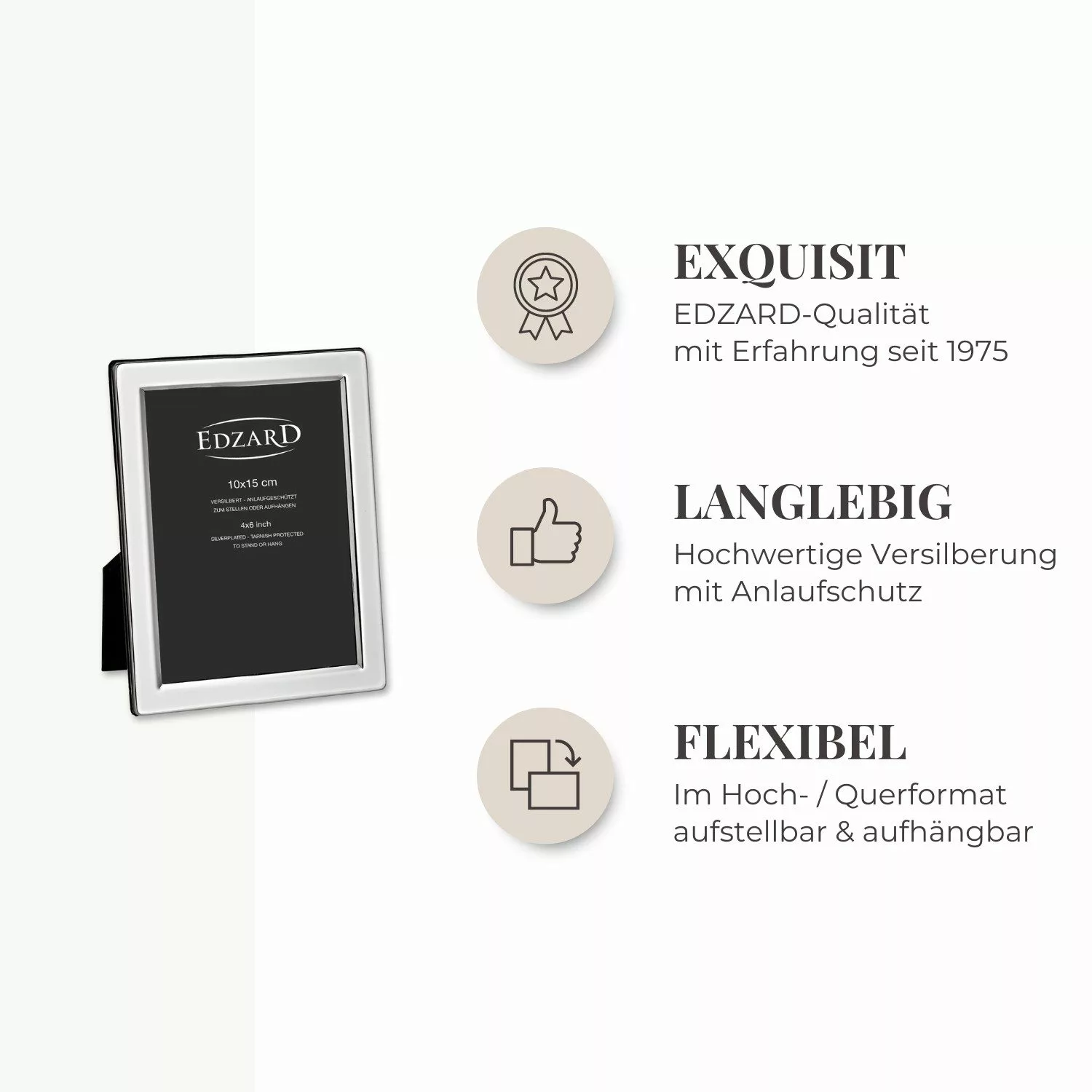 EDZARD Bilderrahmen Salerno, versilbert und anlaufgeschützt, günstig online kaufen