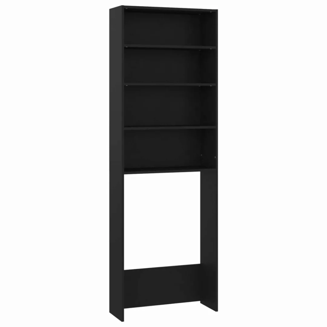 Waschmaschinenschrank Schwarz 64x24x190 Cm günstig online kaufen