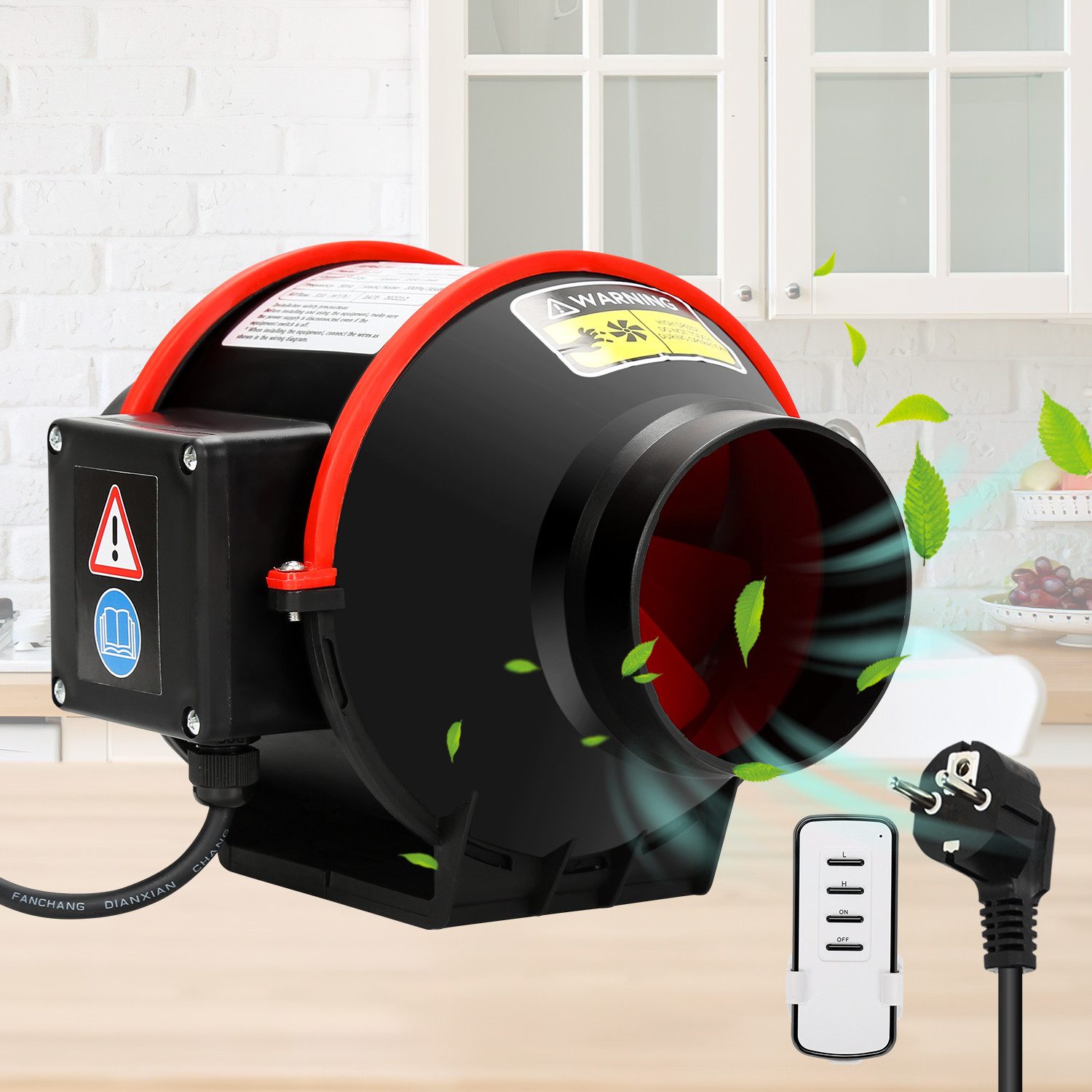 Clanmacy Wandventilator Rohrventilator Ø15cm Rauchabzug mit günstig online kaufen