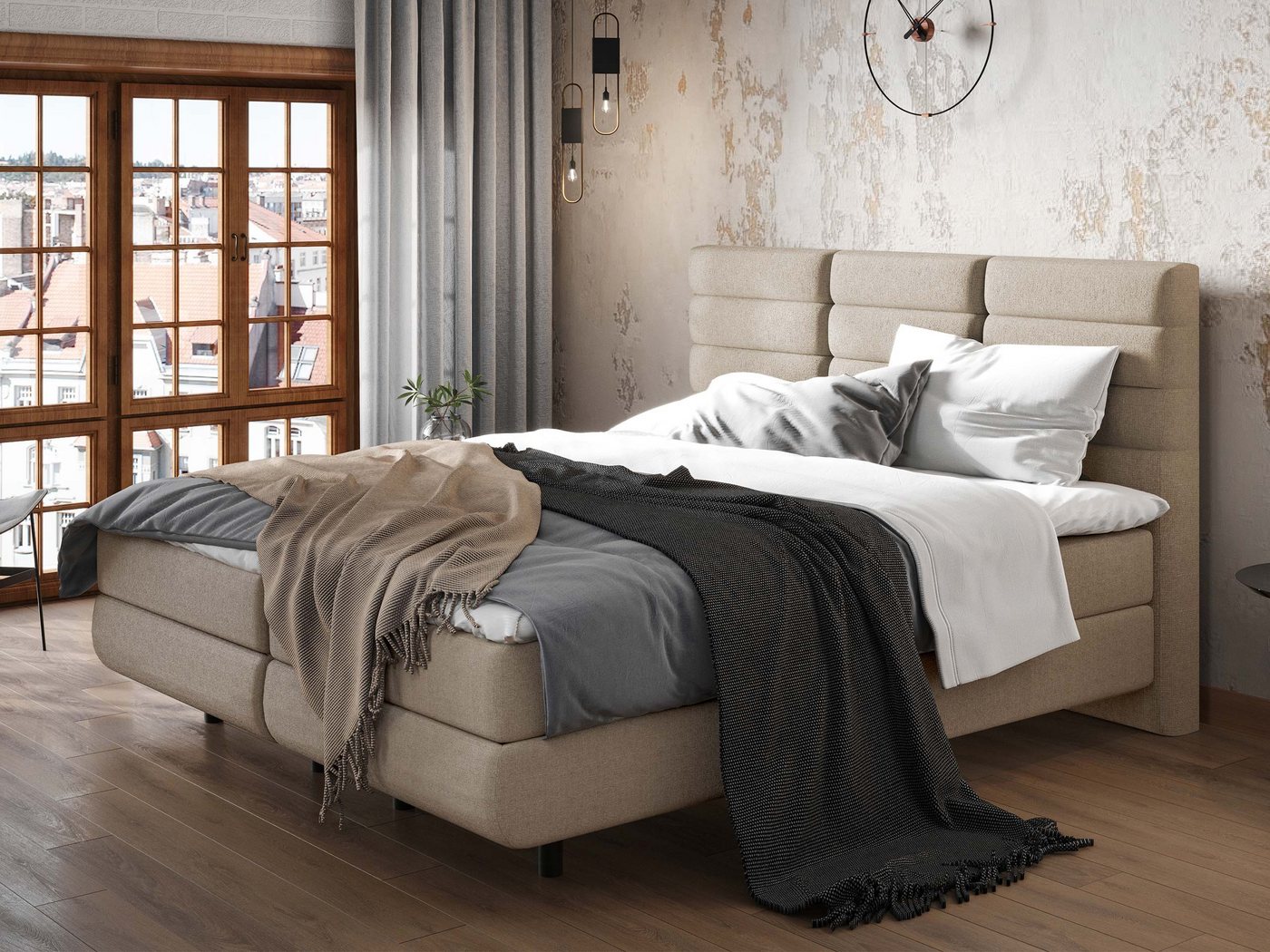 MIRJAN24 Boxspringbett Symphony (mit zwei Bettkästen für die Bettwäsche), P günstig online kaufen