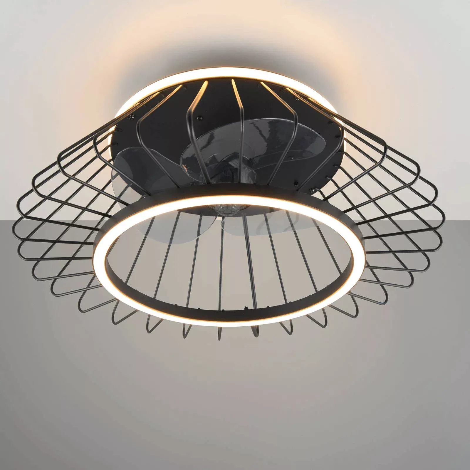 TRIO Leuchten LED Deckenleuchte »KARLSBORG Deckenventilator mit Beleuchtung günstig online kaufen