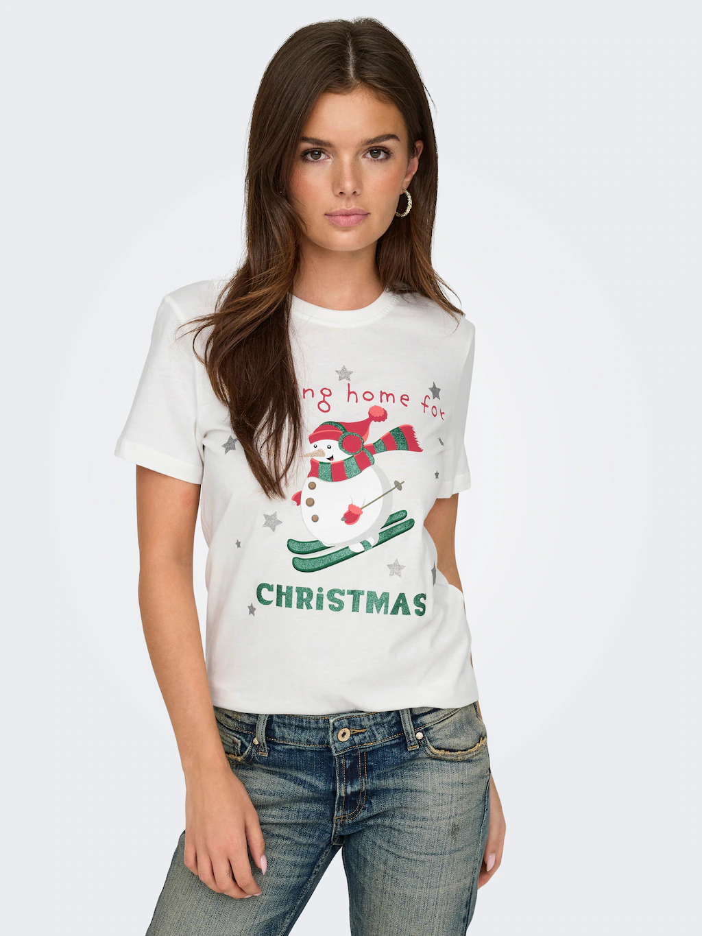 ONLY Rundhalsshirt ONLXMAS YRSA CHRISTMAS REG S/S TOP JRS für Weihnachten günstig online kaufen