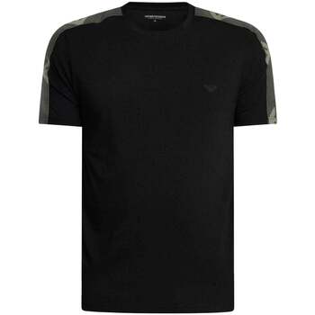 Emporio Armani  T-Shirts & Poloshirts ASV Lounge Tape T-Shirt Black günstig online kaufen
