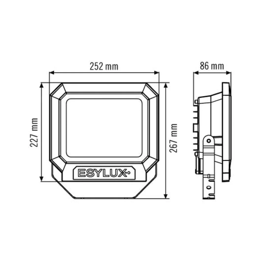 ESYLUX LED-Strahler ADF 3000K m.MontBügel sw SUN OFL TR3400 830BK günstig online kaufen