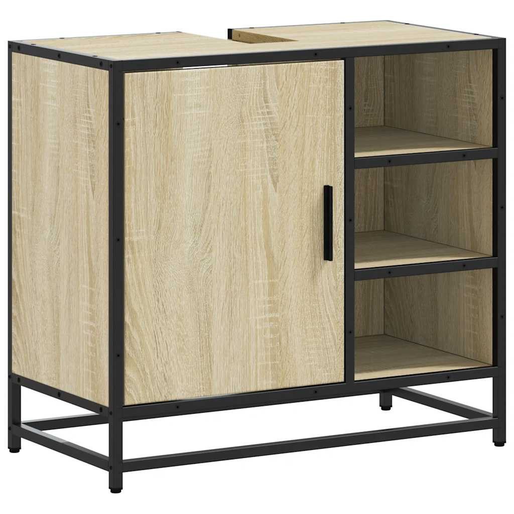 vidaXL Badezimmer-Set Badschrank Sonoma-Eiche 65x33x60 cm günstig online kaufen