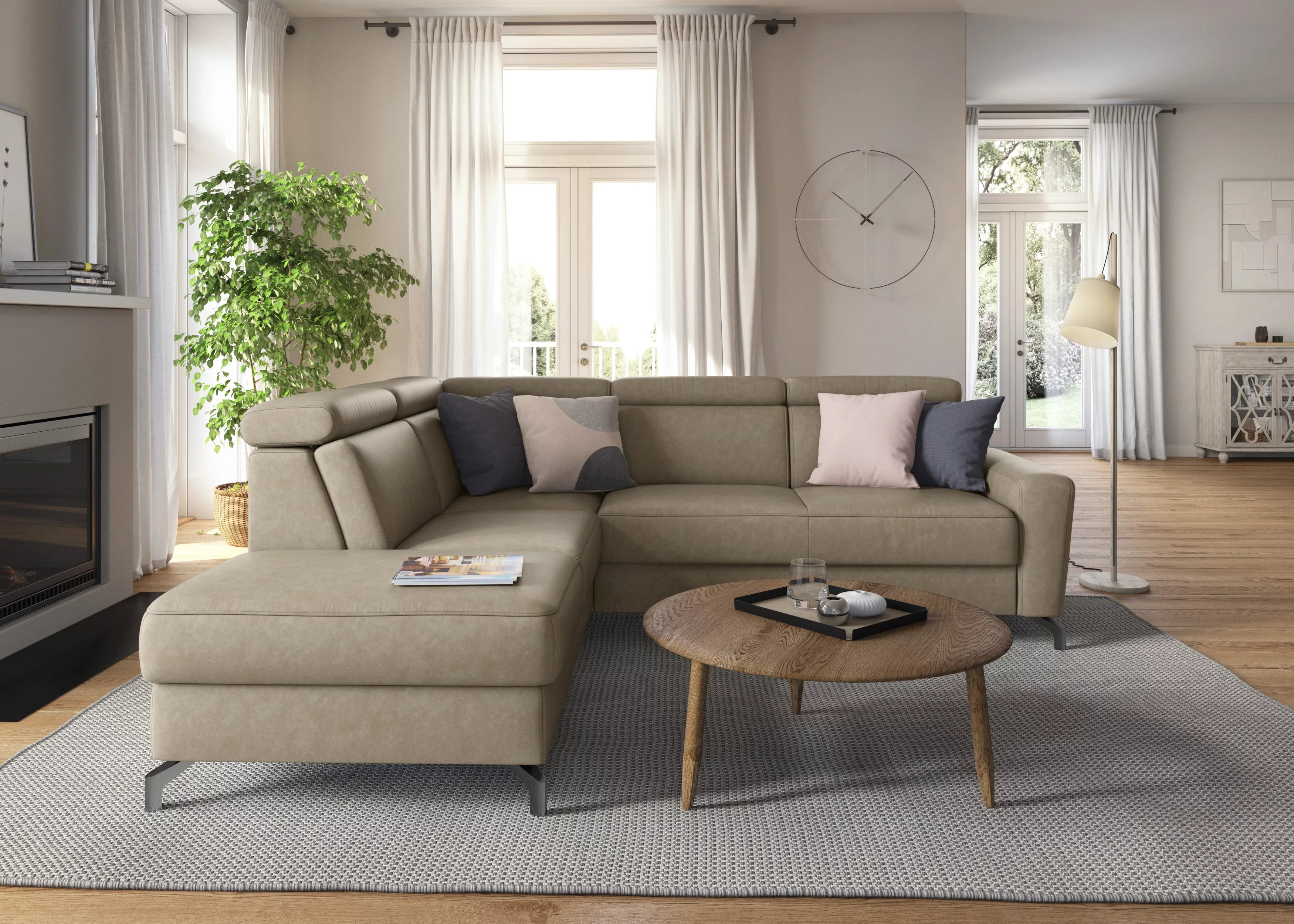 sit&more Ecksofa »Scarlett L-Form«, inklusive Kopfteilverstellung, wahlweis günstig online kaufen