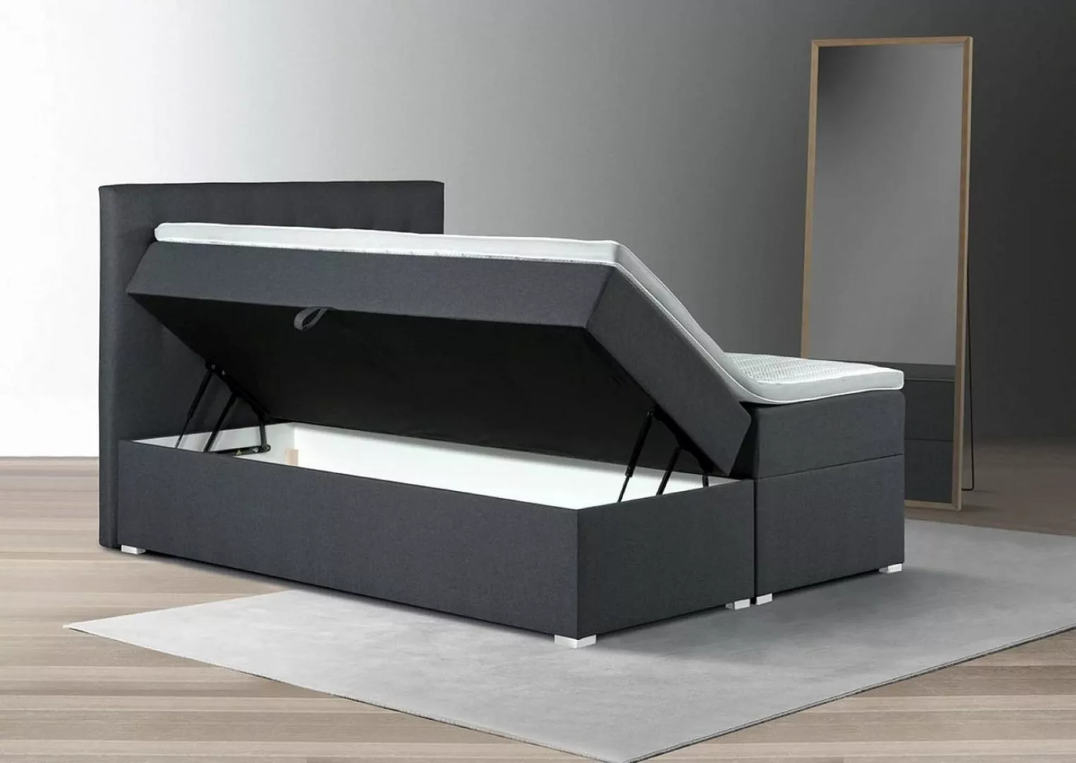 Tesla Dreams Boxspringbett 180x200 mit Bettkasten Adler Stauraum 1,00 m3, M günstig online kaufen