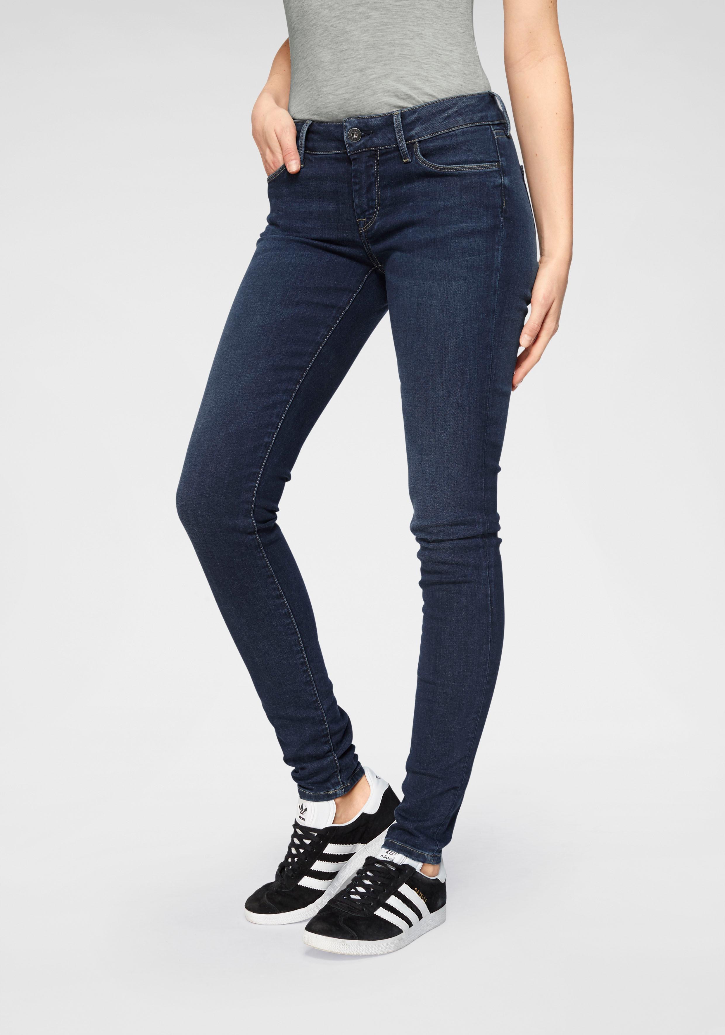 Pepe Jeans Damen Jeans SOHO - Skinny Fit - Blau - Dark Used Worn günstig online kaufen