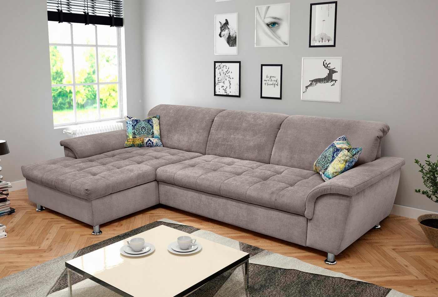 DOMO collection Ecksofa Franzi, wahlweise mit Bettfunktion, Bettkasten und günstig online kaufen