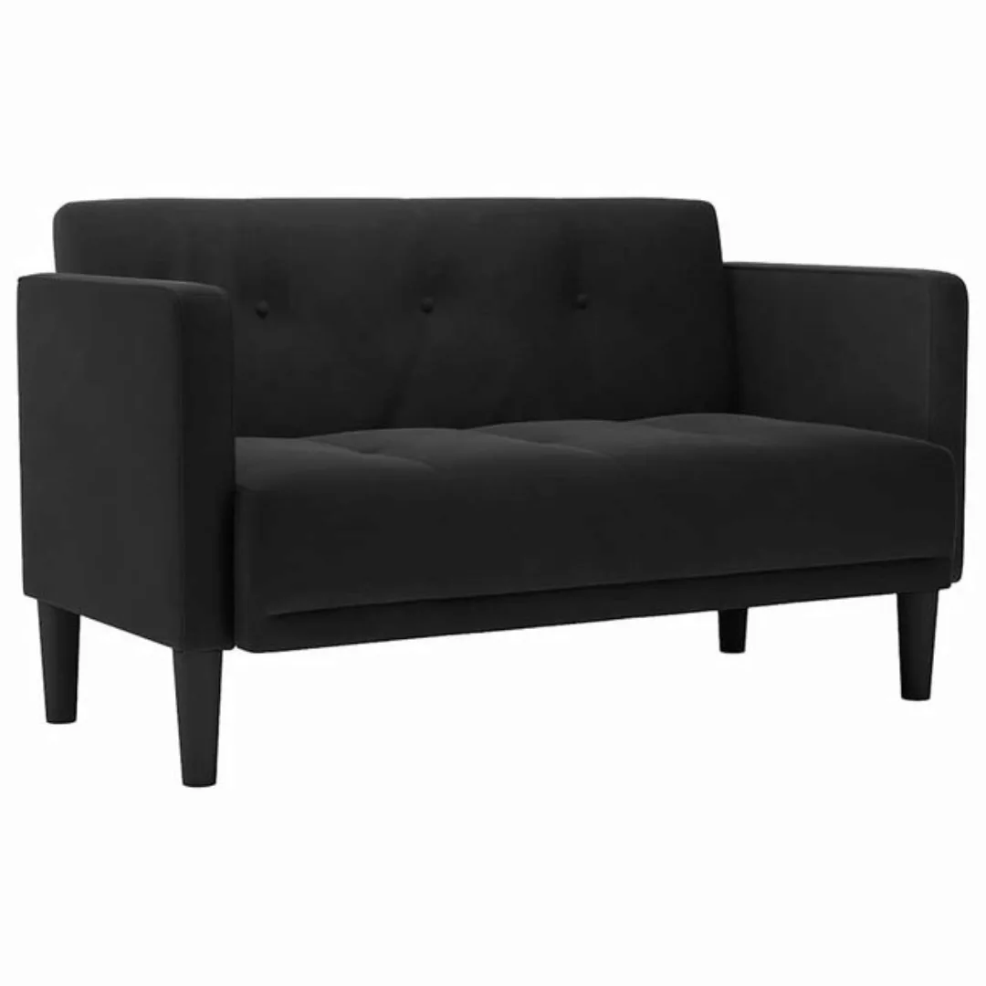 vidaXL Sofa Zweisitzer-Sofa Schwarz 111 cm Samt günstig online kaufen