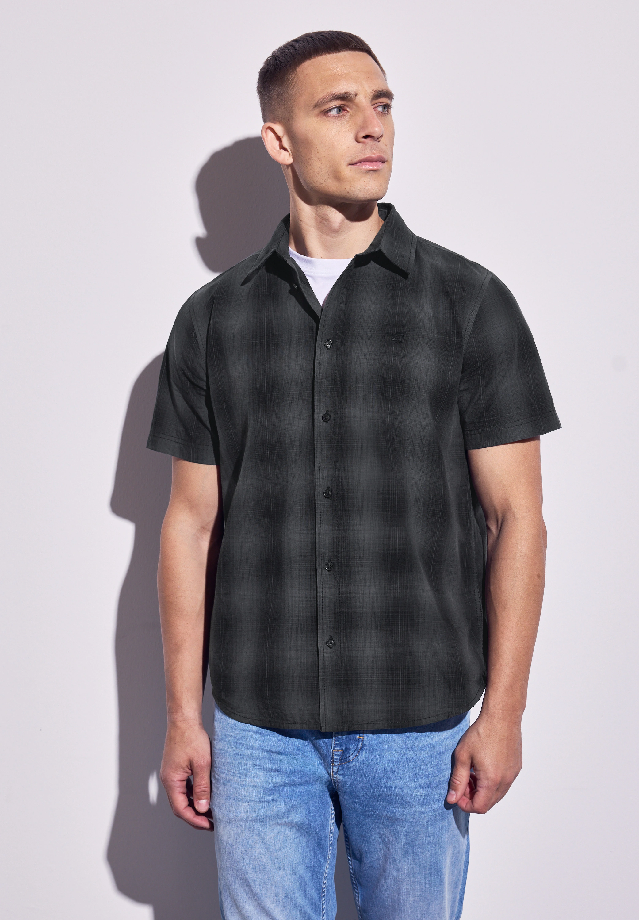 STREET ONE MEN Kurzarmhemd, aus reiner Baumwolle günstig online kaufen