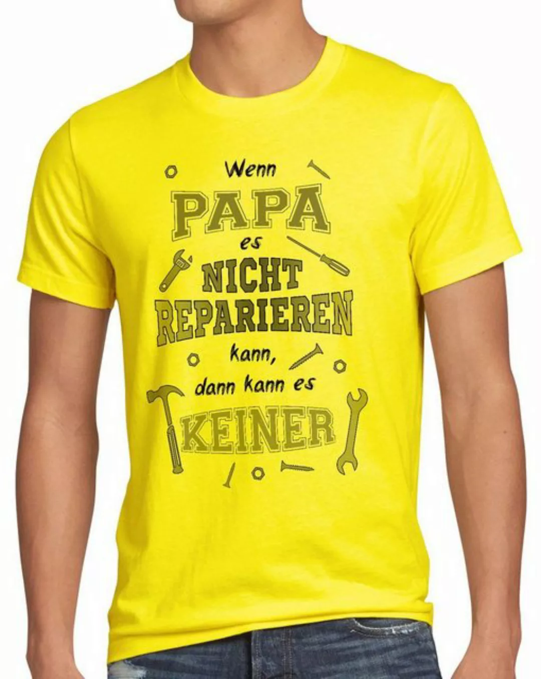 style3 Print-Shirt Herren T-Shirt Wenn Papa nicht reparieren kann es keiner günstig online kaufen