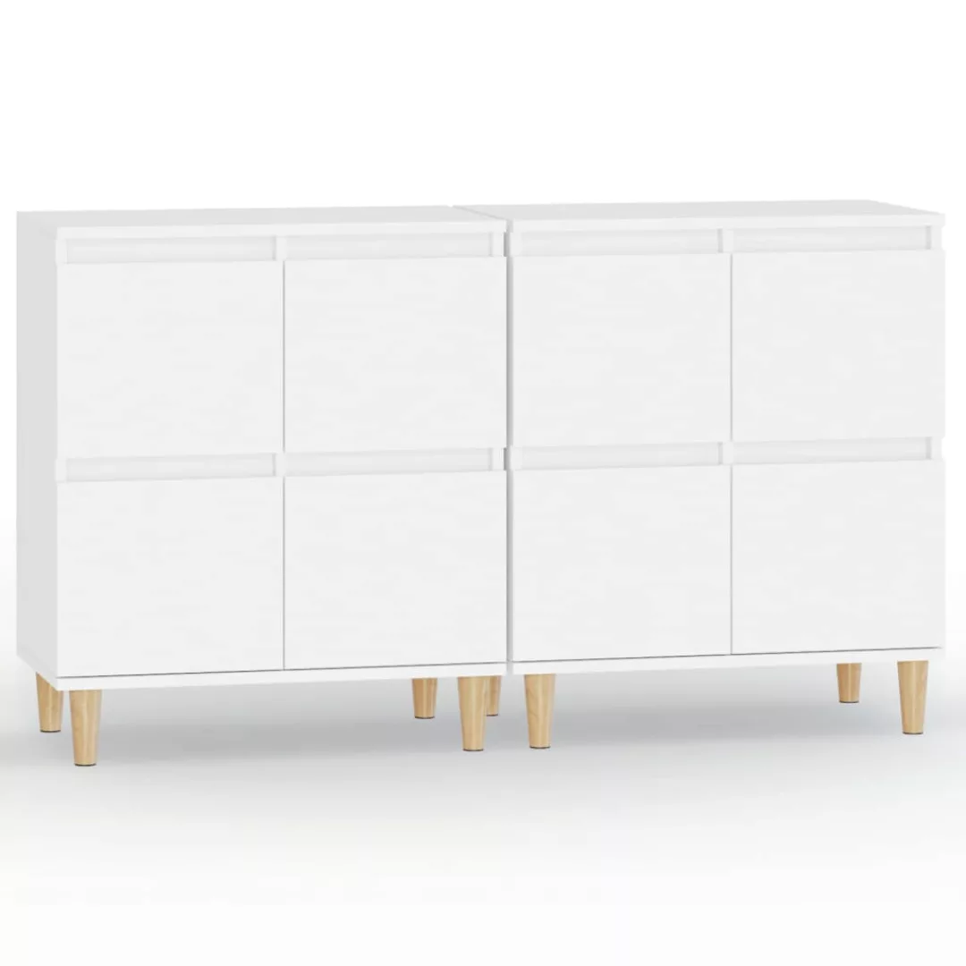 Vidaxl Sideboards 2 Stk. Weiß 60x35x70 Cm Holzwerkstoff günstig online kaufen