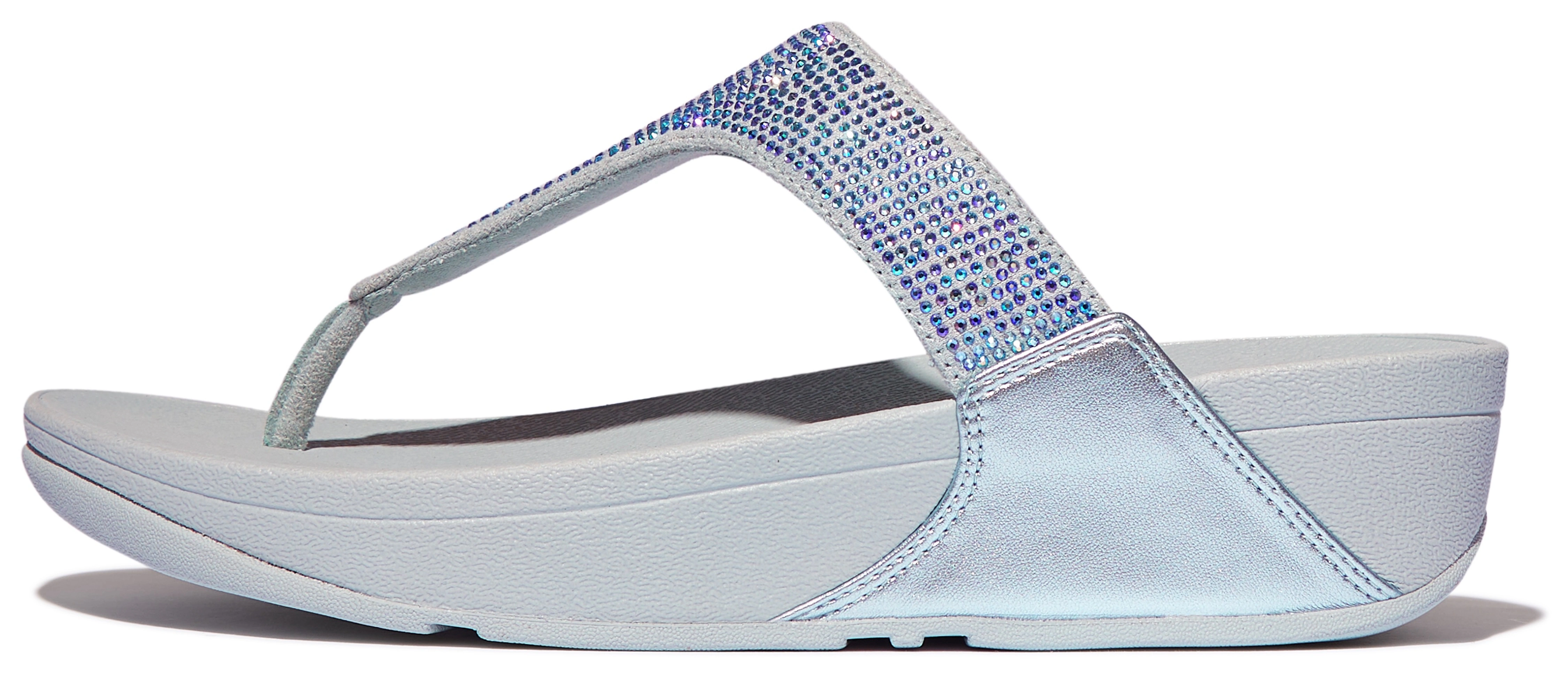 Fitflop Dianette "LULU CRYSTAL EMBELLISHED TOE-POST SANDALS - HOTFIX", Keil günstig online kaufen