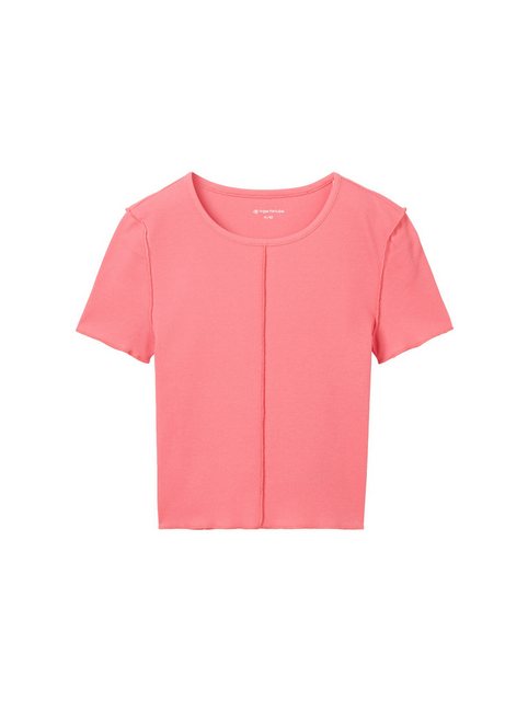 TOM TAILOR T-Shirt cropped cutline rib t-shirt günstig online kaufen
