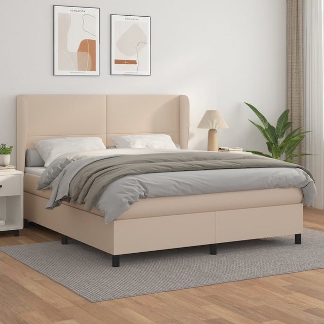 vidaXL Boxspringbett Bett Boxspringbett mit Matratze & Topper Kunstleder ve günstig online kaufen