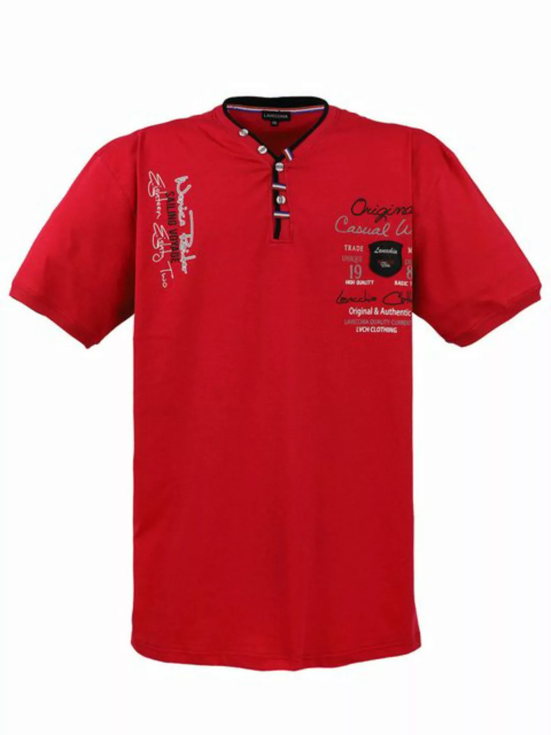 Lavecchia T-Shirt Lavecchia Herren T-Shirt LV-2042 (Rot, 4XL) Herrenshirt V günstig online kaufen