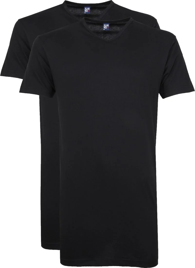 Alan Red Vermont V-Ausschnitt T-Shirt Black 2er-Pack - Größe S günstig online kaufen