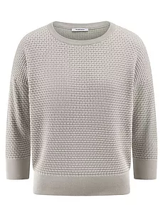 Rundhals-Pullover aus 100% SUPIMA-Baumwolle Peter Hahn grau günstig online kaufen